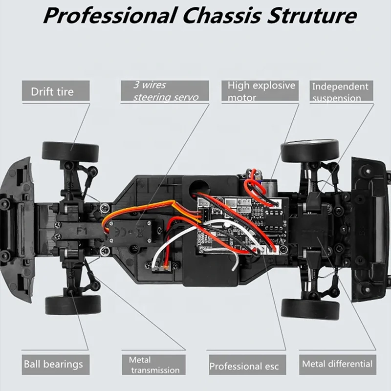 LDRC 1899 RTR 1/18 2.4G RWD GTR R34RCドリフトカー (ESPジャイロ