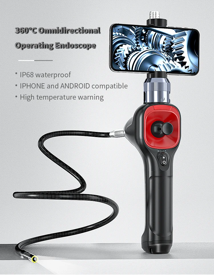 Best Usb Endoscope Engine Borescope 6.2mm 4 Way Articulating 720 Degree