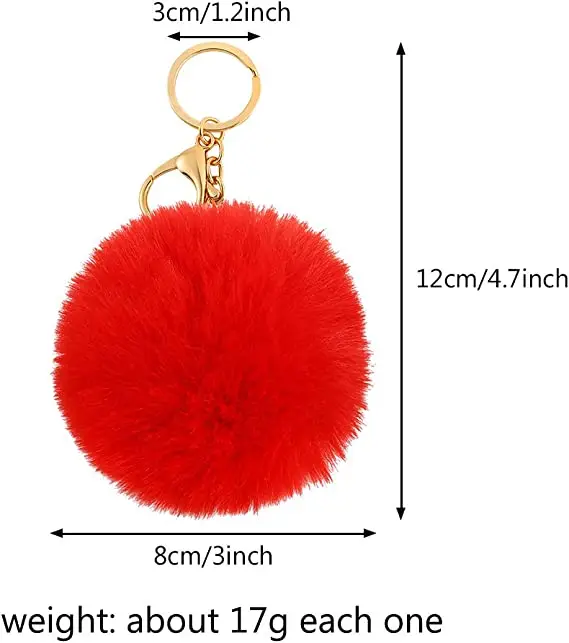 Multi Color Pom Poms Keychains Self Defense Keychain Accessories Buy