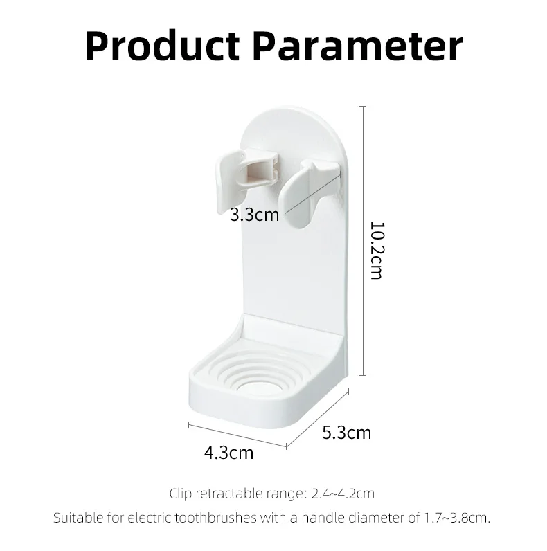 Shimoyama Wall Mounted Electric Toothbrush Holder Cord Organizer Self