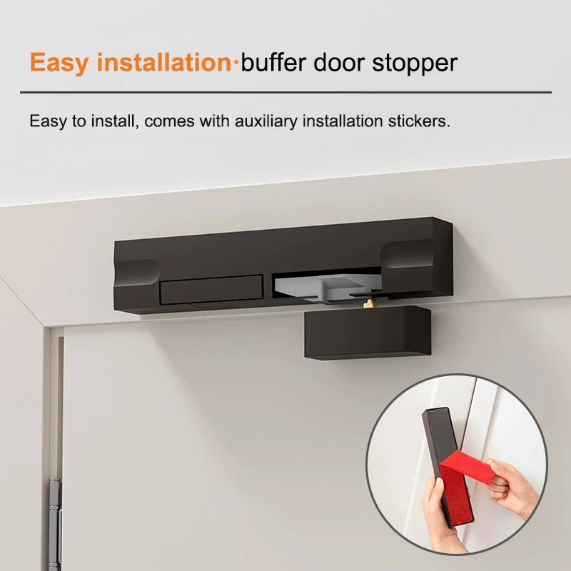 Heavy Duty Wooden Parallel Arm Soft Interior Hidden Air Hotel Automatic Adjustable Hydraulic Pistons Damping Buffer Door Closer
