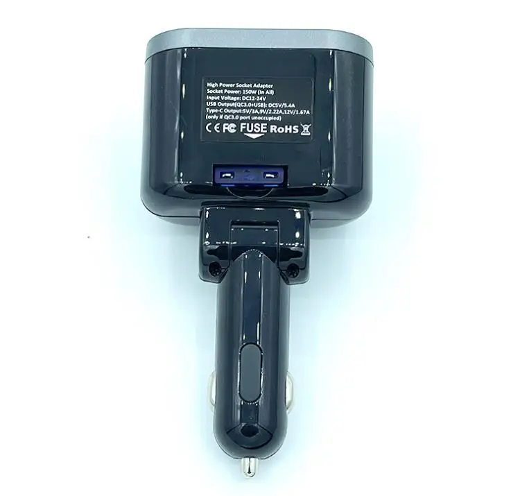 Multi-Power Cup, 3 prese accendisigari + 4 USB e voltmetro, 12/24/36V | Autoricambi SanMauro