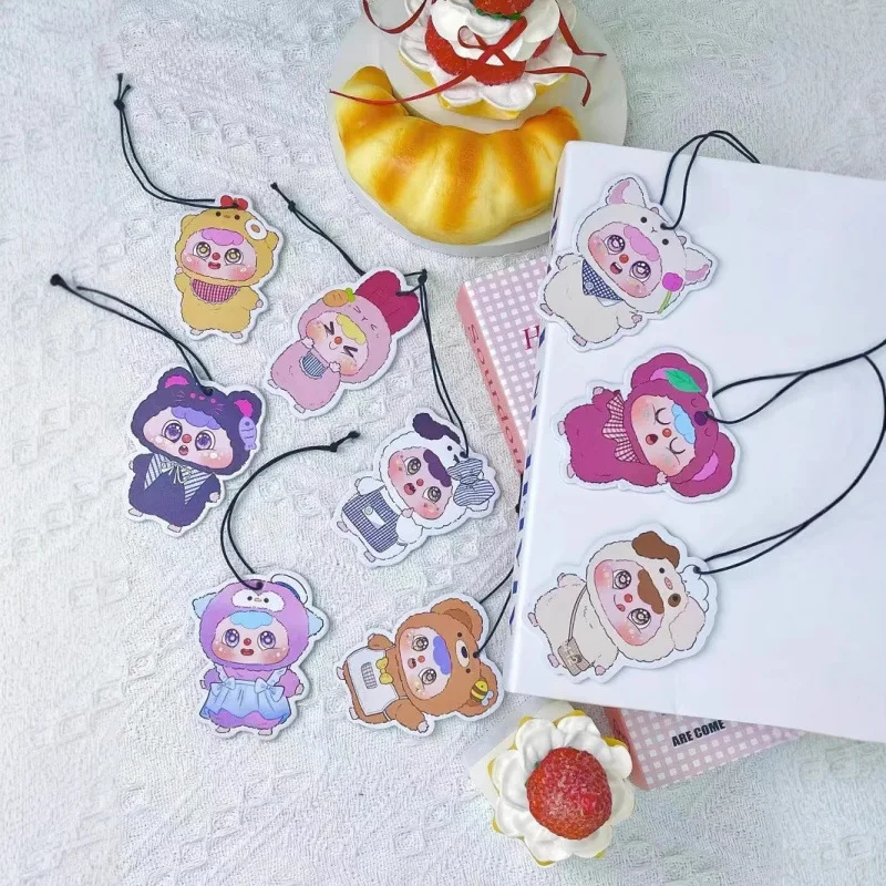 High Quality Paper Hanging Car Air Freshener Cute Labubu