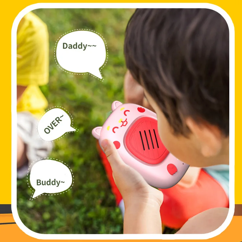 Portable Bi-Directional Walkie Talkie Set for Children Fun Wireless Communicator Made of Durable Plastic