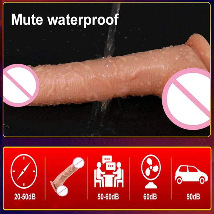 Telescopic Vibrating Thrusting Realistic Dildo Female Masturbation With Suction Heating Penis Remote Control Dick for Women