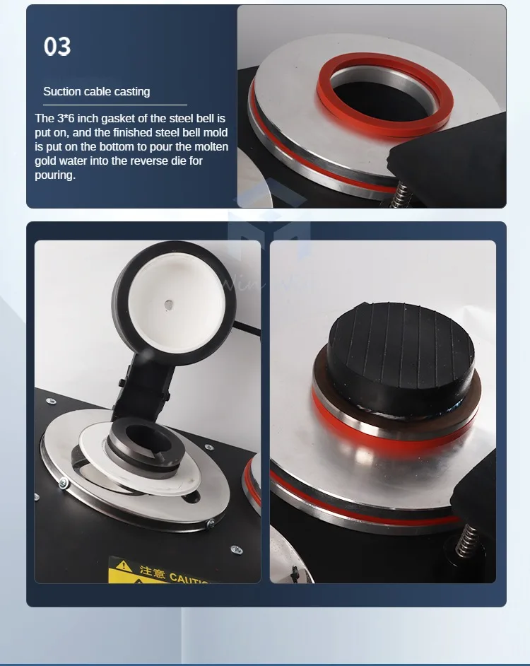 JH3-004 Three-in-One Integrated Casting Machine - Vacuum Casting 1250℃ Max Temperature &plusmn;5℃ Precision Aviation Plastic Bell