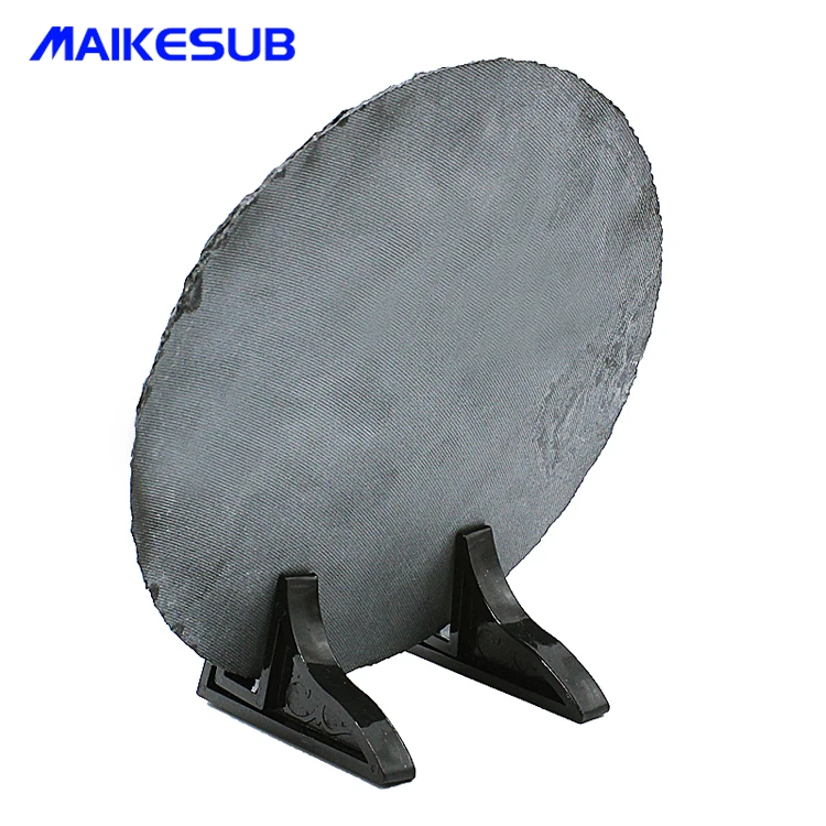 Customized round Shape Rock Slate Photo Frame Sublimation Blank Picture Display Frame