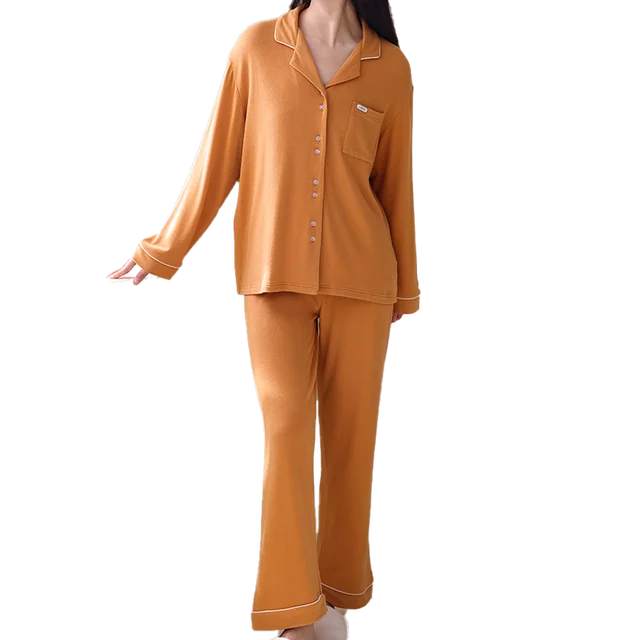 Light Cotton New Spring and Autumn Simple Elegant Comfortable and Loose Women's Homewear Pajamas for Women