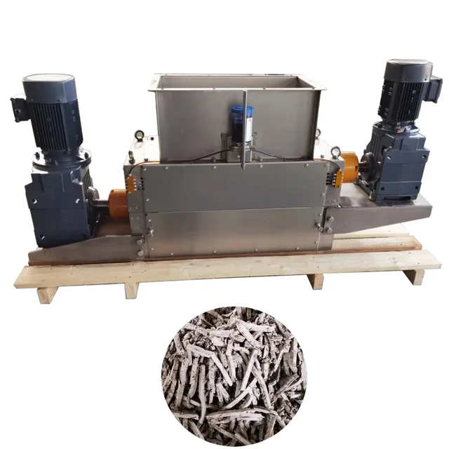 Automatic Stainless Steel Sludge Shredder for Low Temperature Belt Sludge Drying Heat Pump Sludge Dryer 6