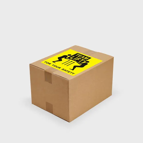Rectangle Caution Heavy Team Lift Stickers Self Adhesive Shipping Labels Warehouse Postage Transport Heavy Warning