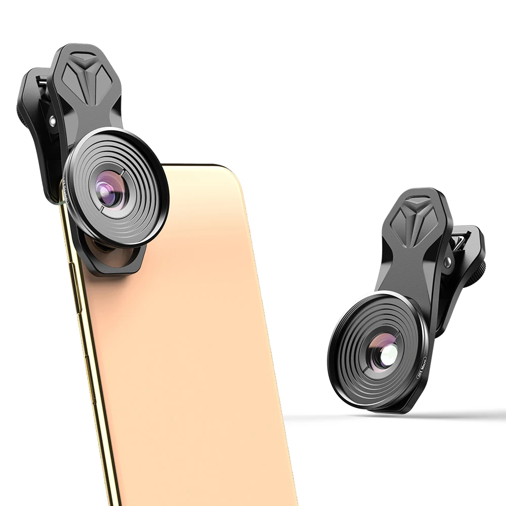 APEXEL Cell Phone Camera Lens Universal 10X Macro Lens for iPhone With Lens Clip and Carrying Pouch