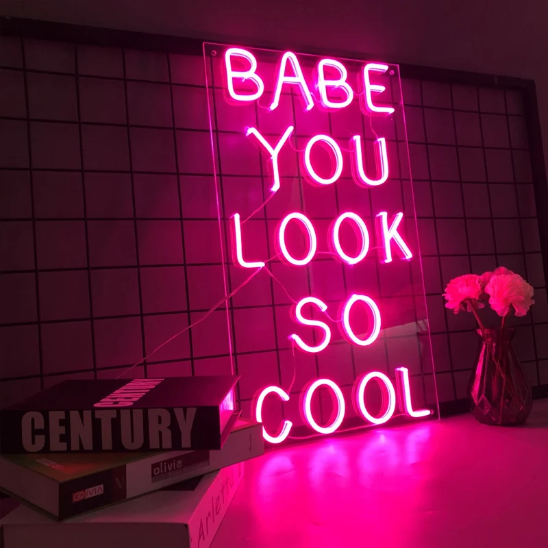 Rebow Drop Shipping Free Design Inspire Home Adversting LED Letter Light Custom Hustle Neon Sign