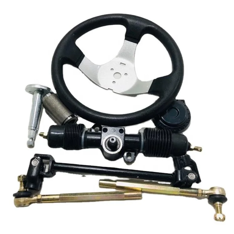 KARTING ATV UTV Buggy 5inch Wheel 32CM Steering Gear Rack Pinion U Joint Spindles GO KART Steering Wheel