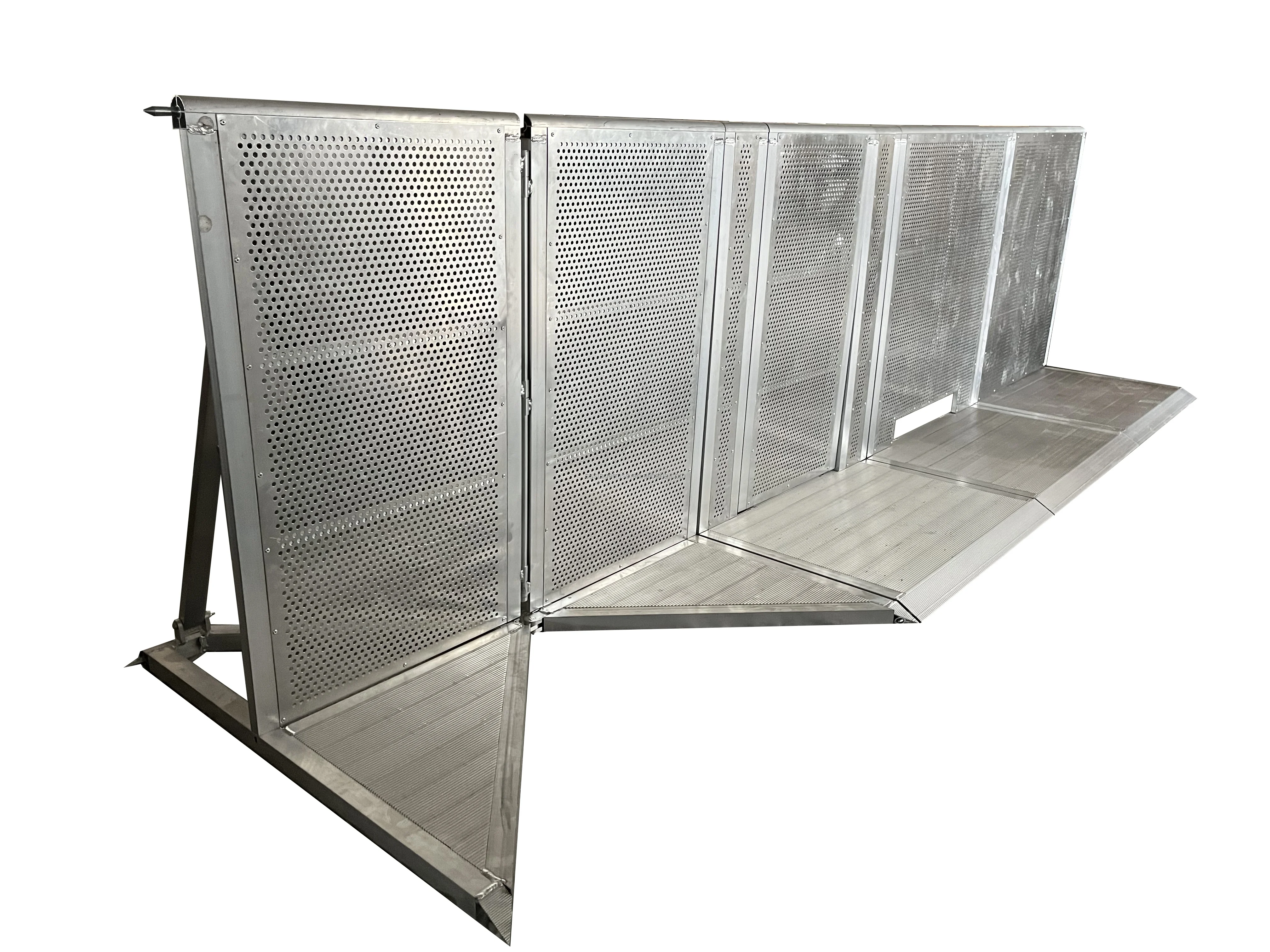 product aluminum alloy crowd control barrier for outdoor event concerts quick assembly anti crowding corner barrier 33kg-2