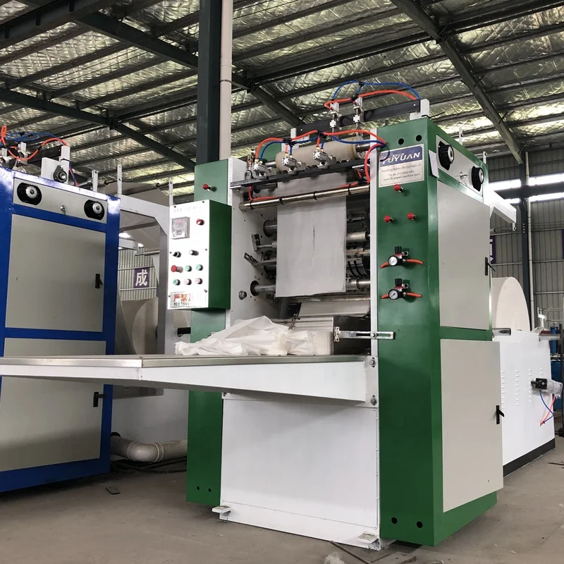 Fuyuan Factory Tissue Paper Converting Facial Tissue Making Machine 9 Lines Interfold Facial Tissue Machine