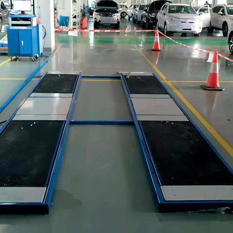 Auto Vehicle Test Line Ultra Flat Plate Brake Tester for Cars