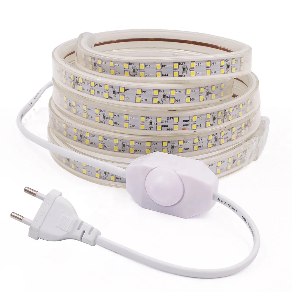 Rendition mund krølle High Voltage Led Strip Ac100v 120v 220v 230v 240v Smd2835 Led Strip Light  180leds/m 120leds/m 50m Per Roll Led Tape - Buy 180leds Double Row 2835  Strip,Decoration Rope Smd 5050 Single Row