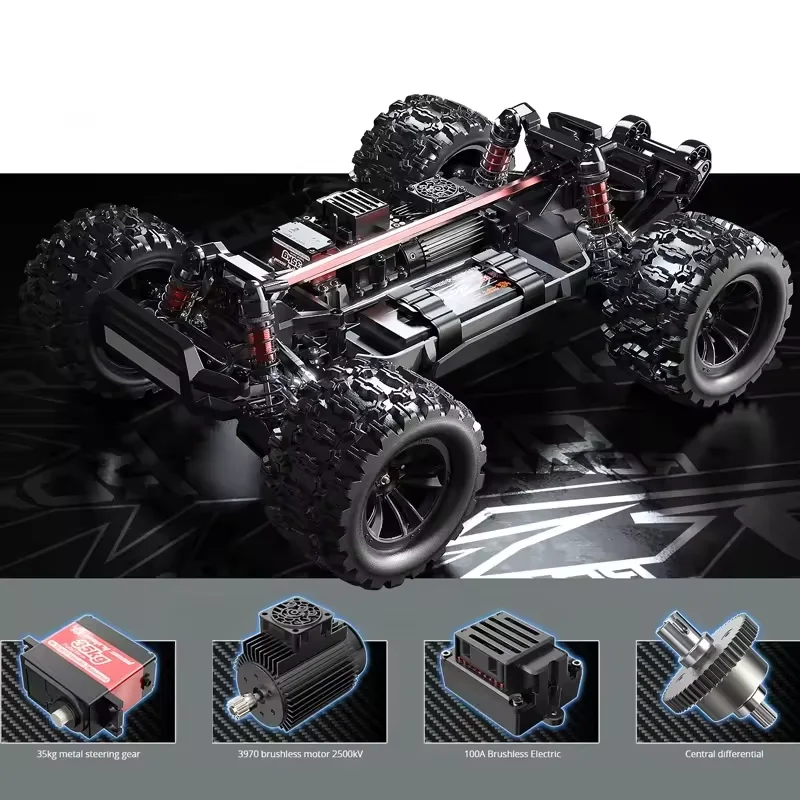 Big Basher MJX 10208 RC Car - 1:10 Scale off-Road Monster Truck