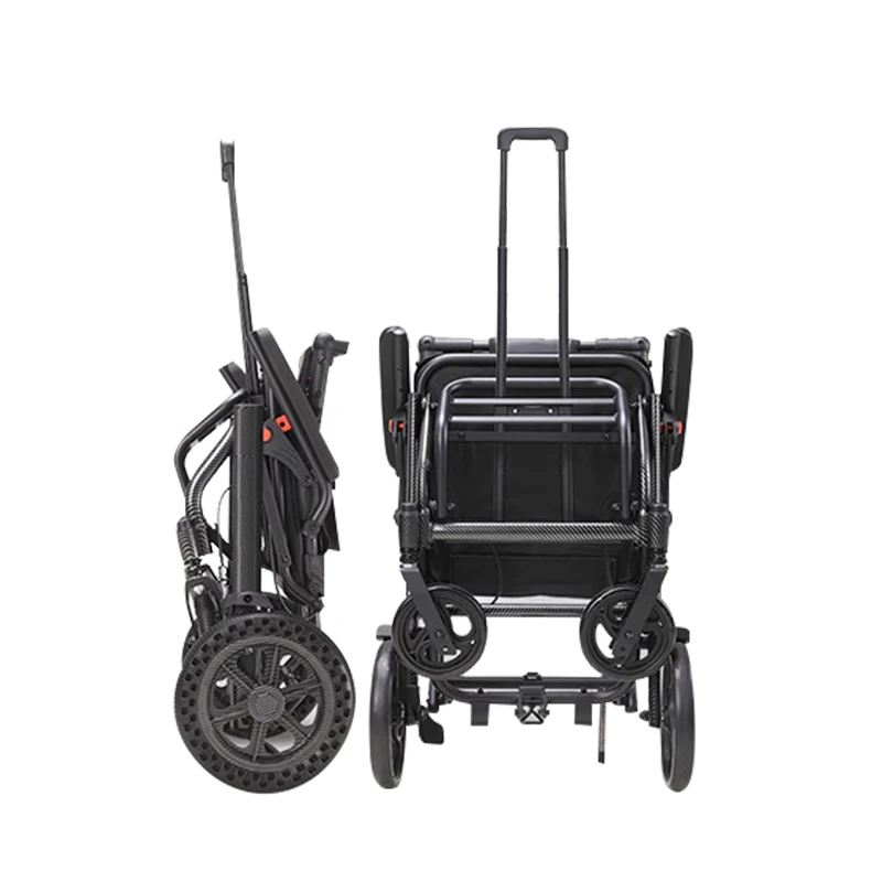 Foldable Traveling Electric Folding Powerful Wheelchair Portable Lightweight Dual Controller wheelchair electric powerchairs details