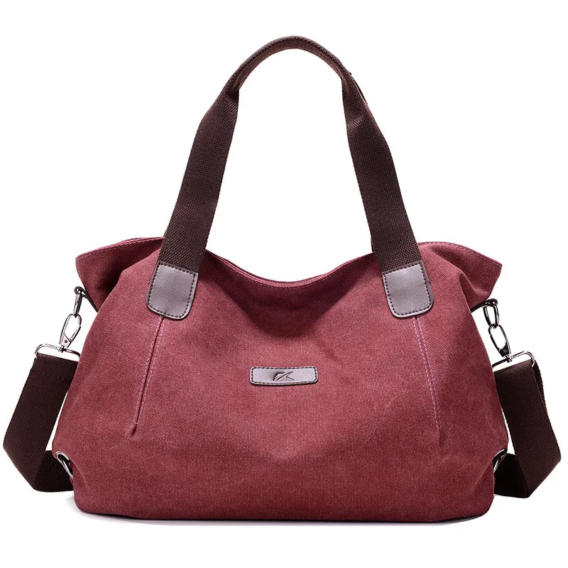 Women Canvas Shoulder Bag Large Capacity Handbag