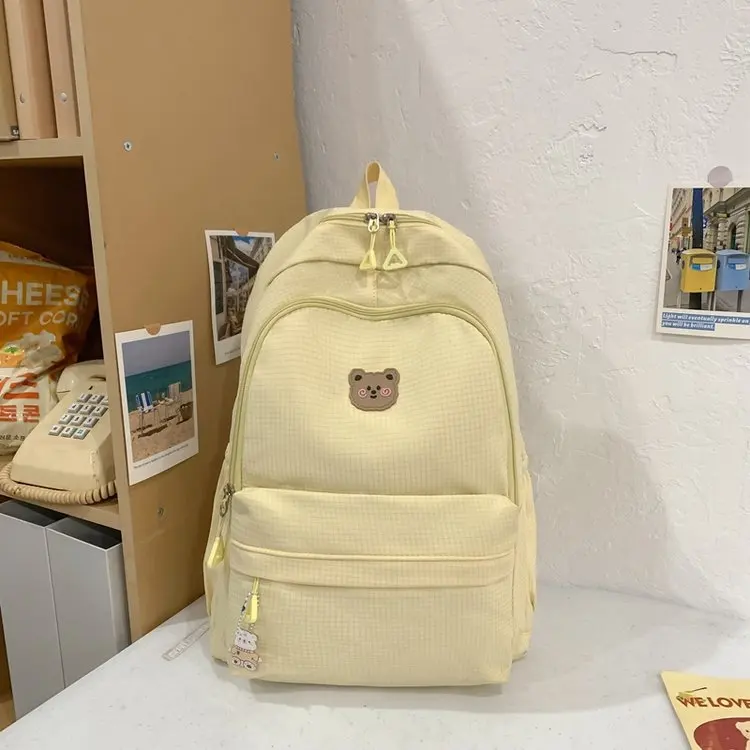 Modischer Cartoon Bär Schulrucksack Für Mädchen Mit Reißverschluss_voghion.com