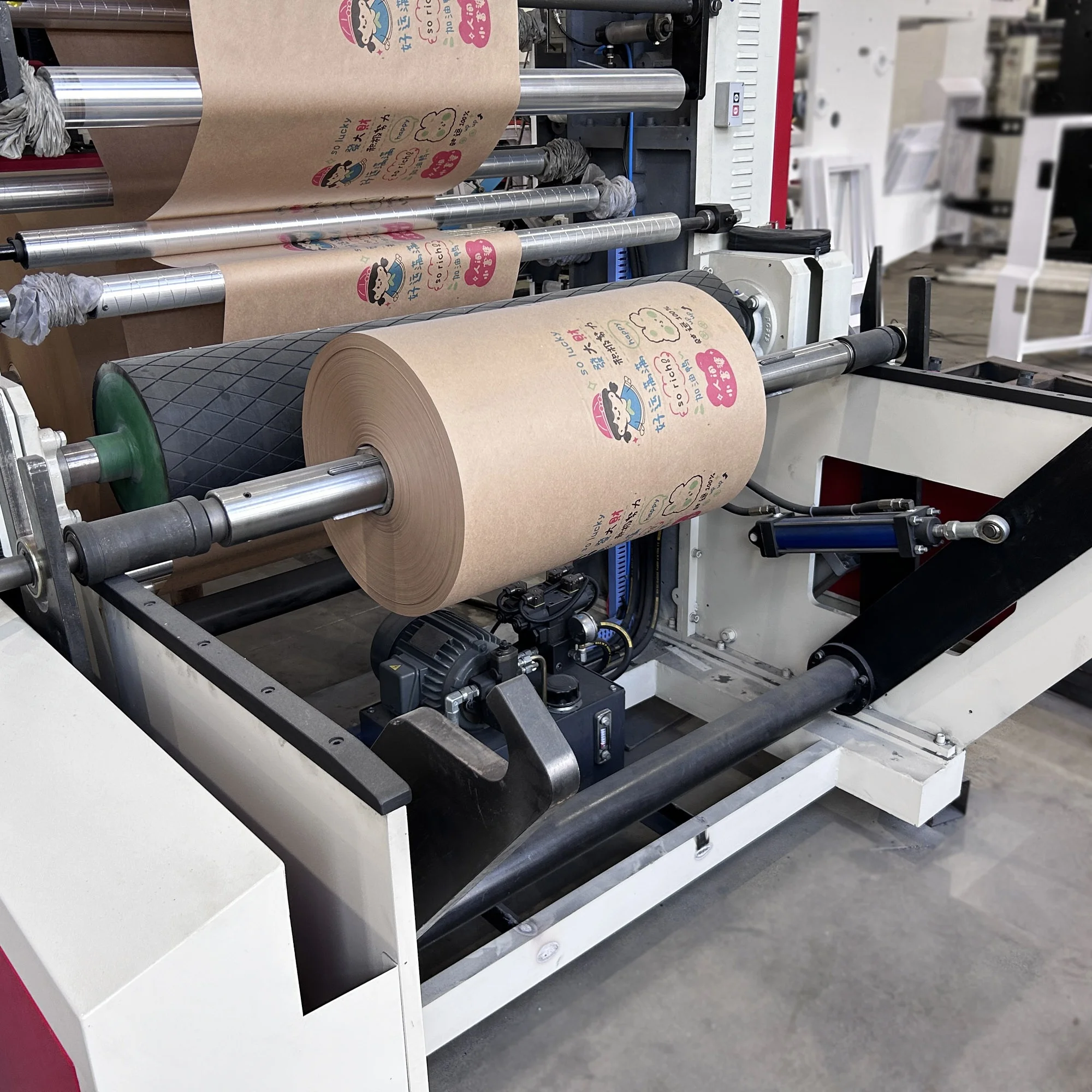RTRY-600 Stack Type Roll PVC OPP Plastic Flexographic Printer Paper Cup Fan 6 Colors Sticker Labels Flexo Printing Machine