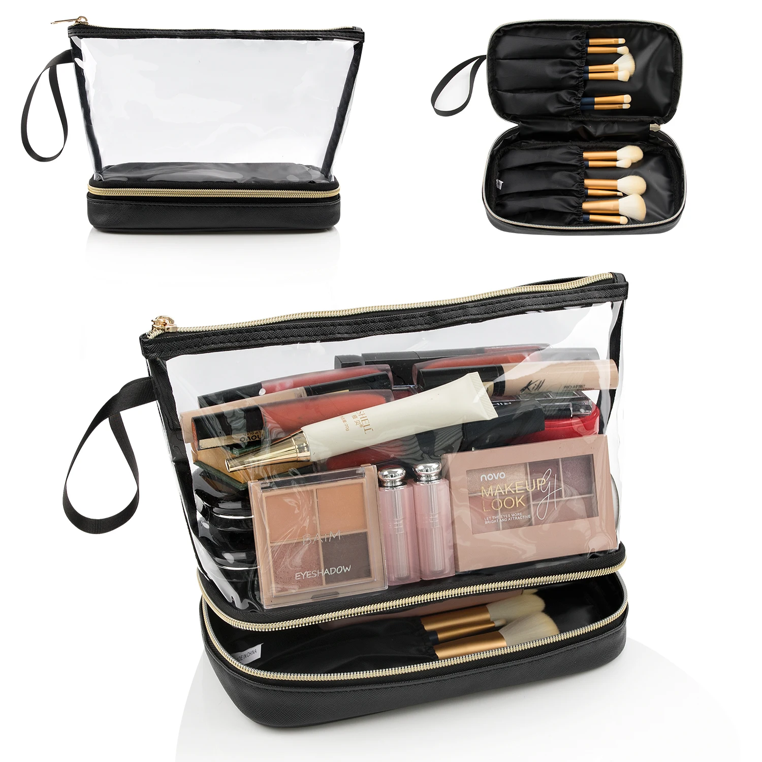 cheap pvc travel makeup bag exporter Cunno 9 Pcs Preppy Clear DIY Chenille Letter Pouch Large Nylon Makeup Bag Toiletry Zipper Cosmetic Organizer Pouch Bags for Women, 9.5 x 5.1 x 2.8 Convenient flip top pockets Wholesale Wholesale Waterproof Travel Custom