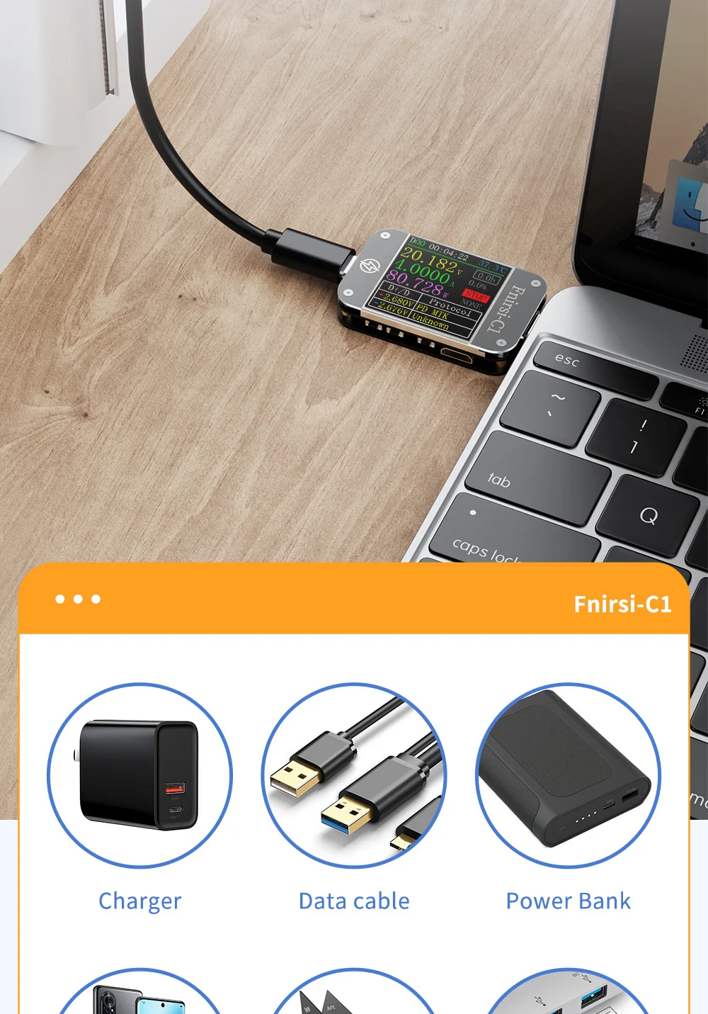 Fnirsi-fnb48 Usb Voltage And Ammeter Multi-function Fast Charge Tester ...