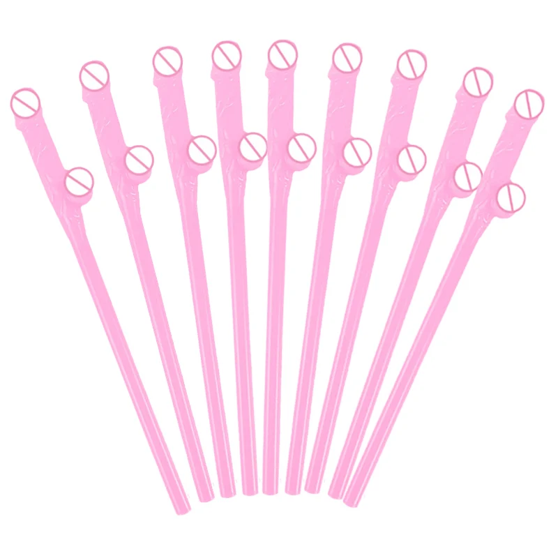 Bachelorette Party Penis Straws Plastic Novelty Nude Dick Drink