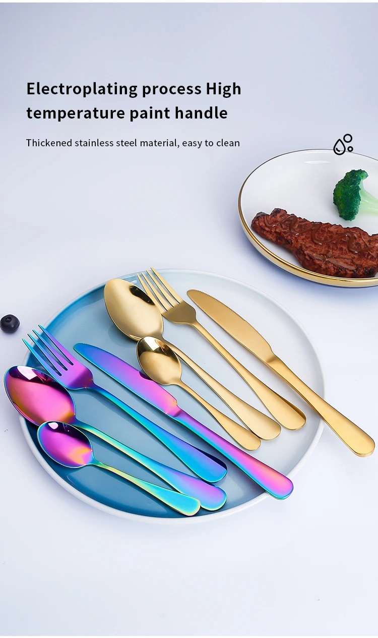 Wholesale Luxury Custom Stainless Steel Flatware Wedding Restaurant