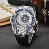 Cinturino argento-blu-nero