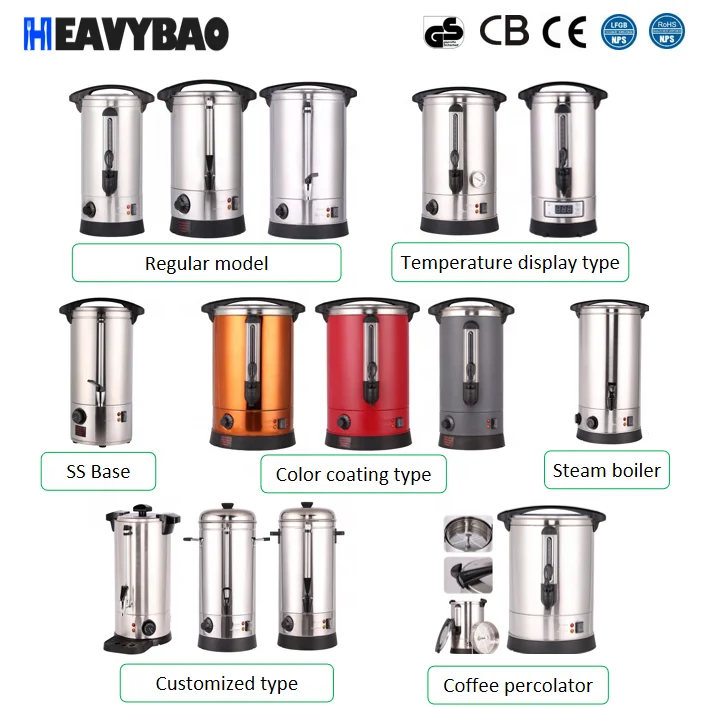 Heavybao Multi Sizes Stainless Steel Commercial Water Boiler