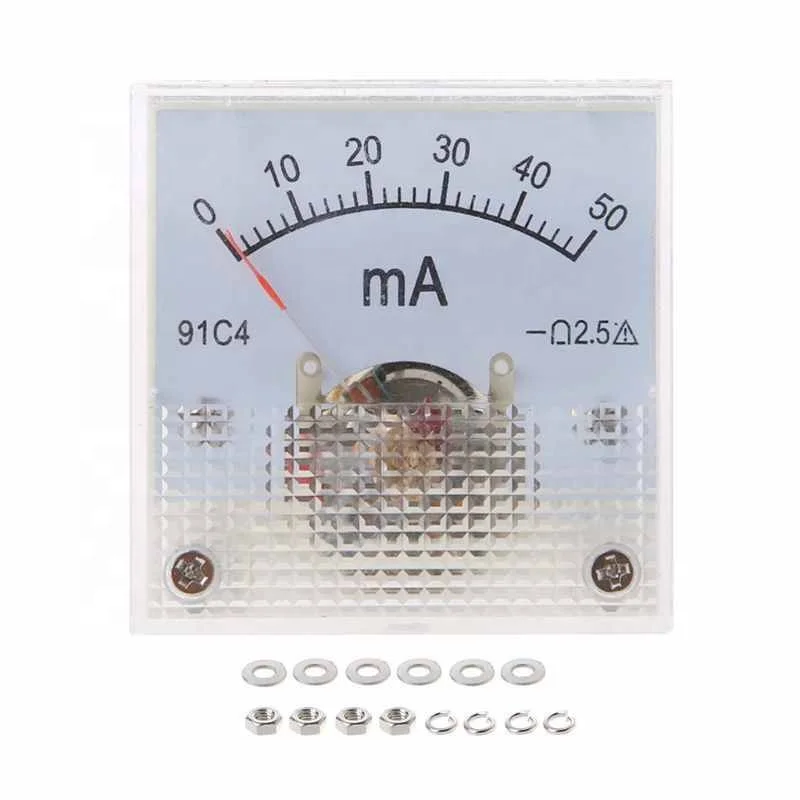 Аналоговый измеритель тока панели Механическая указка тип 1/2/3/5/10/20/30/50/100/200/300 мА A L69A