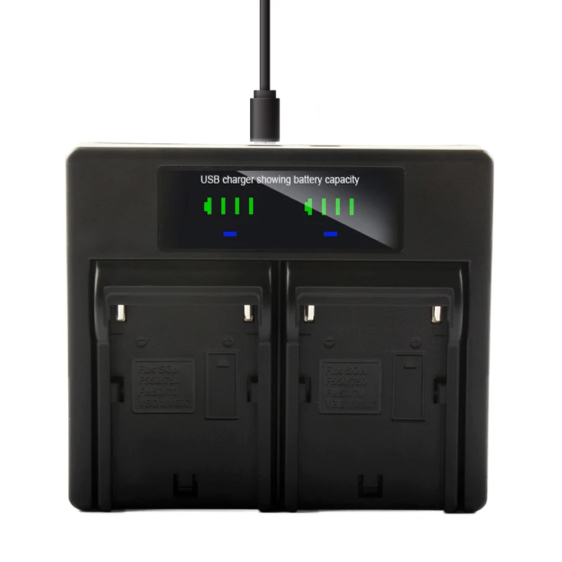 New Suitable for Sony NP-F970 NP-F960 F970 F960  Dual Battery Charger Camera Battery Type-c+USB Dual Charge