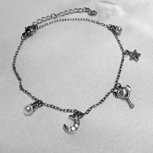 Low MOQ New Design Fashion Personalized Temperament Pearl Zircon Stars and Moon Copper Alloy  Bracelets for Women