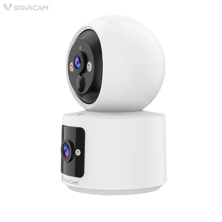 CB90DR One Click Call OKam Pro 3MP Full HD New Design CB90DR Indoor Camera 360 Wifi Battery Camera PIR Dual Lens Camera