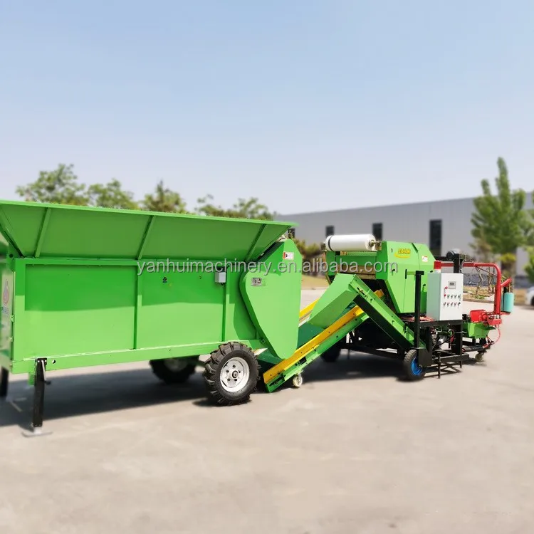 Latest 70-80pcs / H Maize Corn Silage Packing Machine Silage Baler and Wrapper Machine 2 Wrapper Parts Unit Bale 100kg