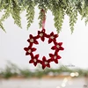 "Garland" wine red flocking pendant