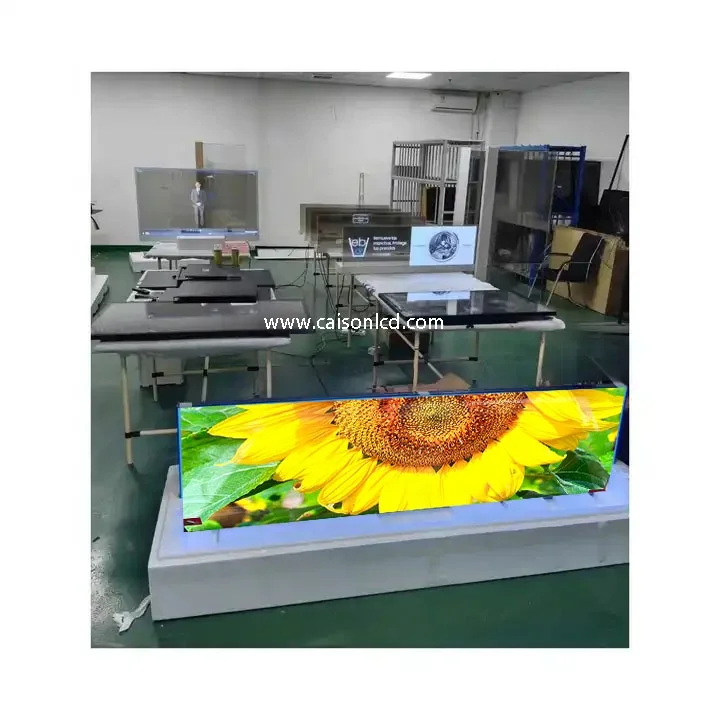 BOE 49 inch bar transparent oled screen 1920x540  120Hz transparent oled peanel XB493DQD-WH0 Digital Signage display factory