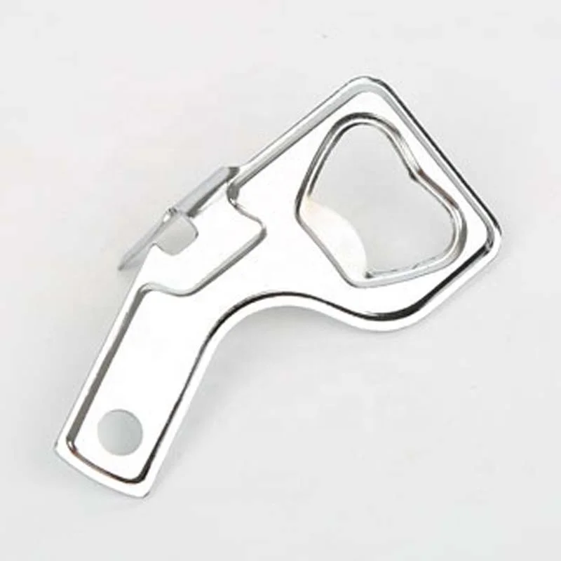 Free Sample Customized Shotgun Silicone Bottle Opener Stainless Steel Beer Push Down Bottle Opener