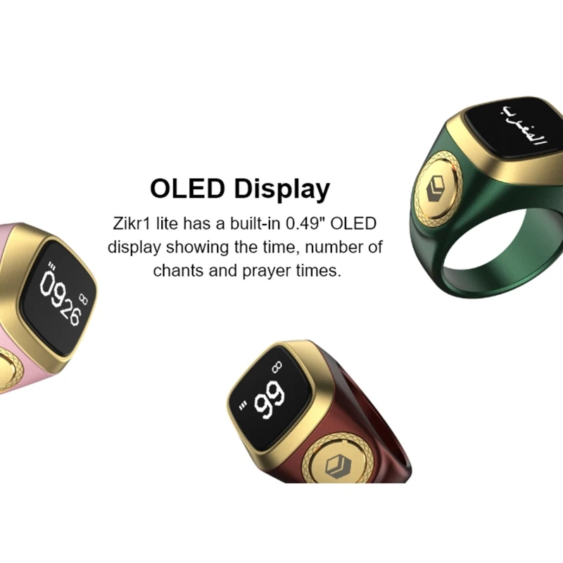 Zikr Ring IQIBL Smart Ring for Muslim Prayers Including a Reminder of the Five Daily Prayers Iqibla Smart Tasbih Zikr Ring