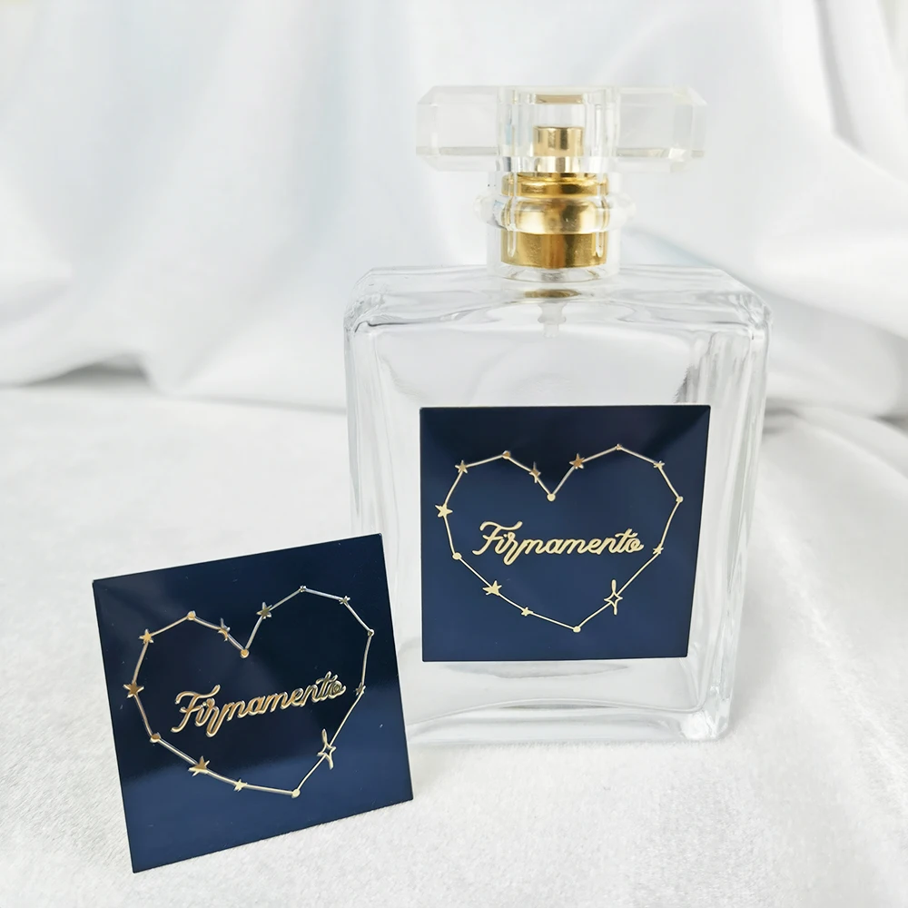 Custom High Quality Aluminum 3d Embossed Gold Metal Sticker for Perfume ...