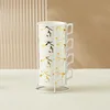 049 white glaze white storage rack
