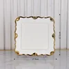 plato cuadrado blanco de 7 pulgadas