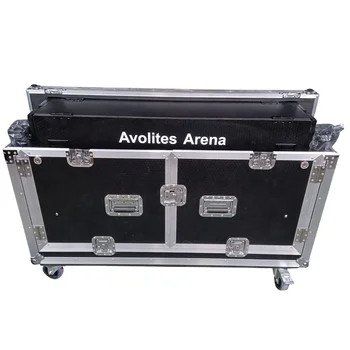 Flip-Ready Easy Retracting Hydraulic Lift DJ Mixer Flip Flight Road Cases for Arena Lighting Console with laptop holder