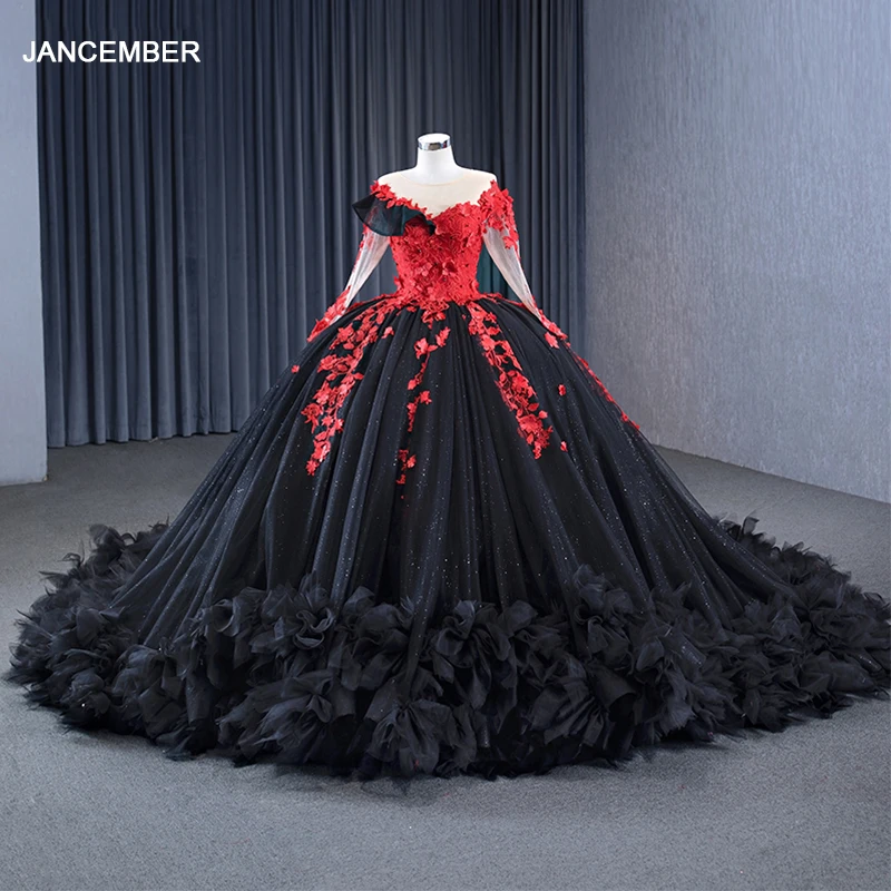black floral evening dress Retro Short Black Lace Formal Evening Dress main image 1