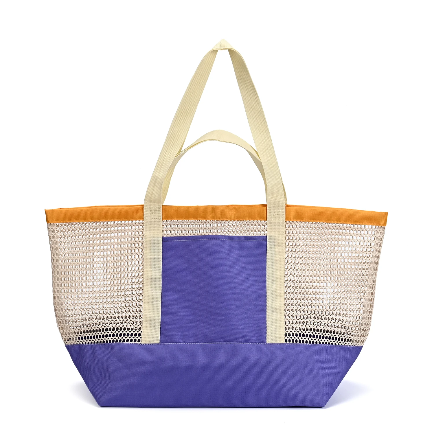 Hot Selling Waterproof Mesh Compartment Large Beach Bag Custom Outdoor Tote Women Shopping Handbags