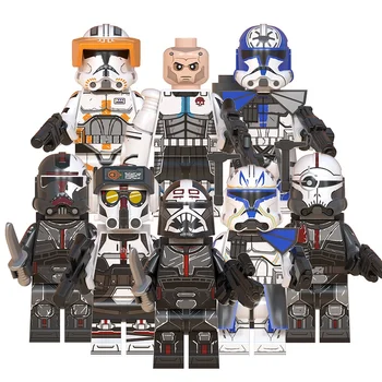 WM6095 star Clone Wars 7 Bad Batch Jesse Ahsoka's Clone Troopers mini action figures Weapons 501st Legoes BuIiding blocks toys