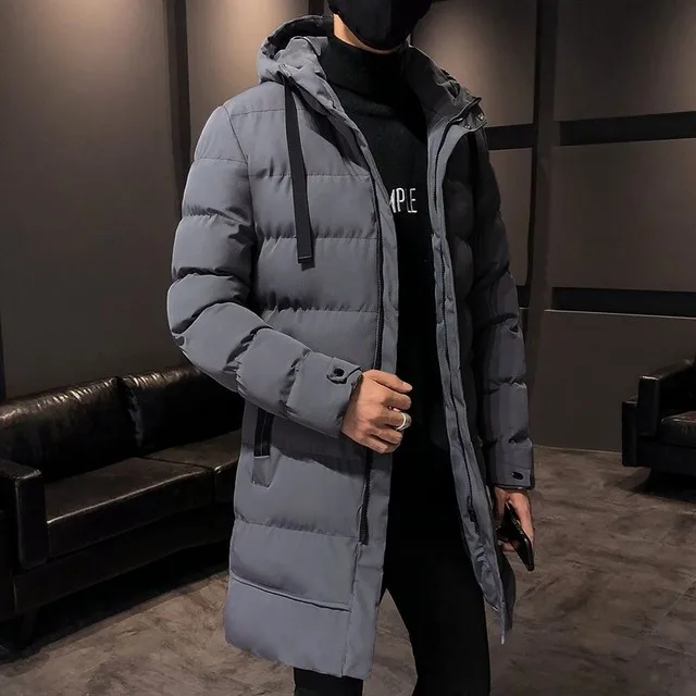 Men Winter Jacket Plus Long Warm Thick Hood Parkas Jacket Coat Men ...