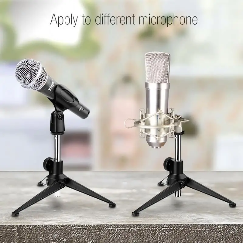 MS027 Yinyu DDP RTS Heavy Duty Adjustable Foldable Tripod Desktop Microphone Stand for for Studio & Live Use